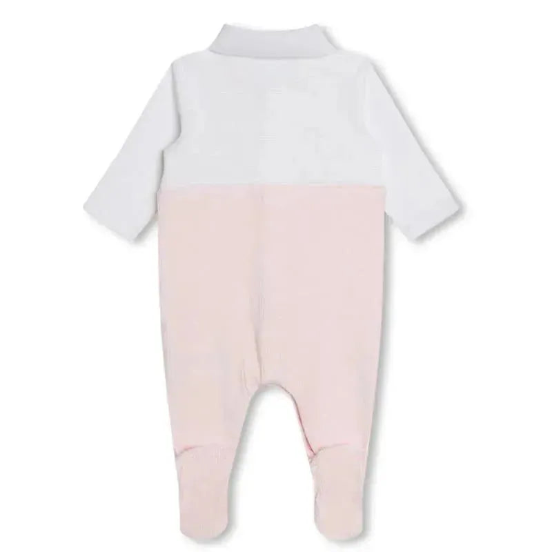 Hugo Boss Baby - Polo Footie Girl, White And Light Pink Image 2