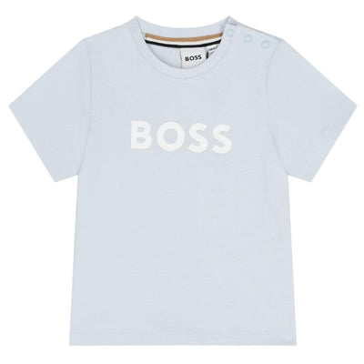 Hugo Boss Baby - Short-Sleeved T-Shirt In Cotton, Pale Blue Image 1
