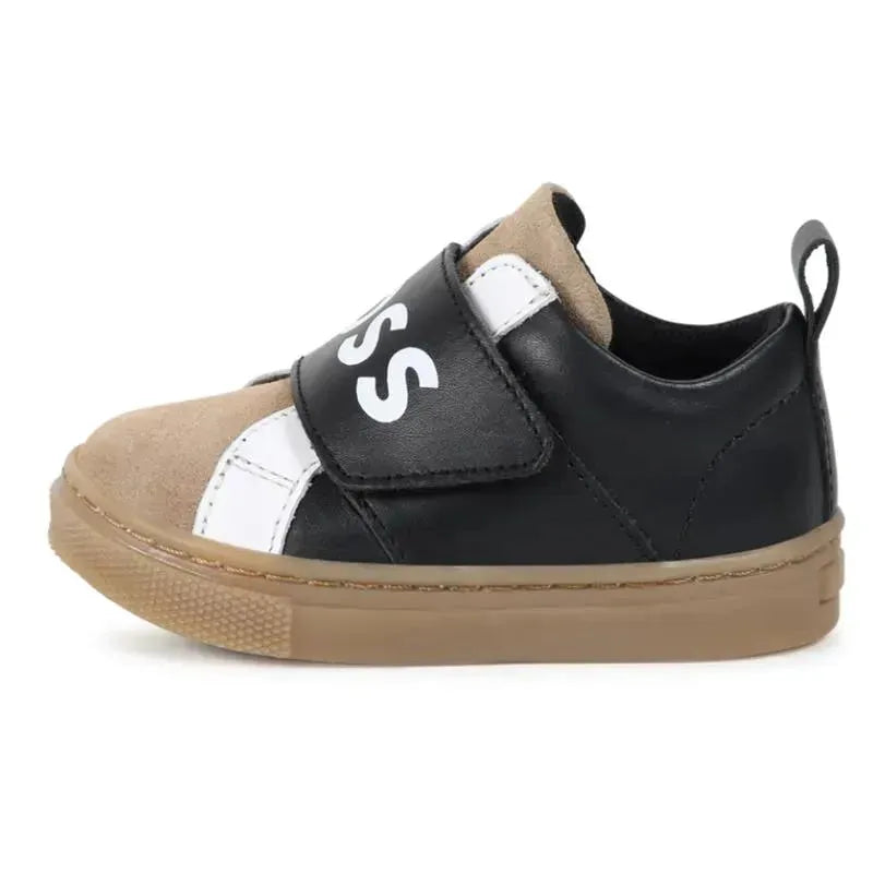 Hugo Boss Baby - Sneakers In Leather & Mesh, Black Image 4