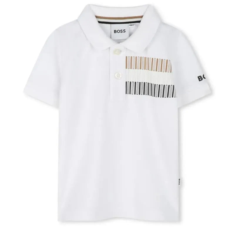 Hugo Boss Baby - Tricolor Short Sleeve Polo White Image 1
