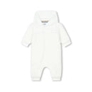 Hugo Boss Baby - White Teddy Fleece Hooded Pramsuit Image 1