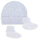 Hugo Boss - Geometric Intarsia Hat & Slippers Set, Pale Blue Image 1