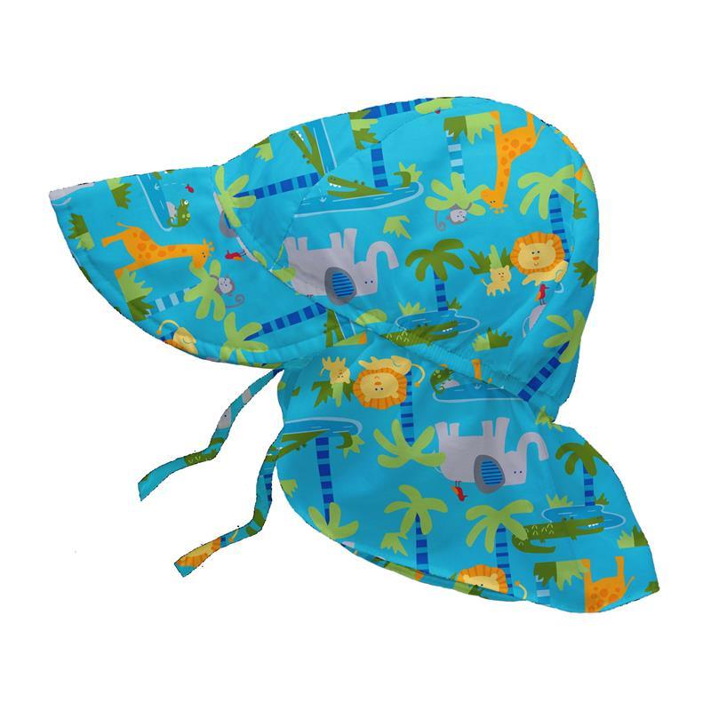 i Play Flap Sun Protection Hat - Aqua Jungle Image 1