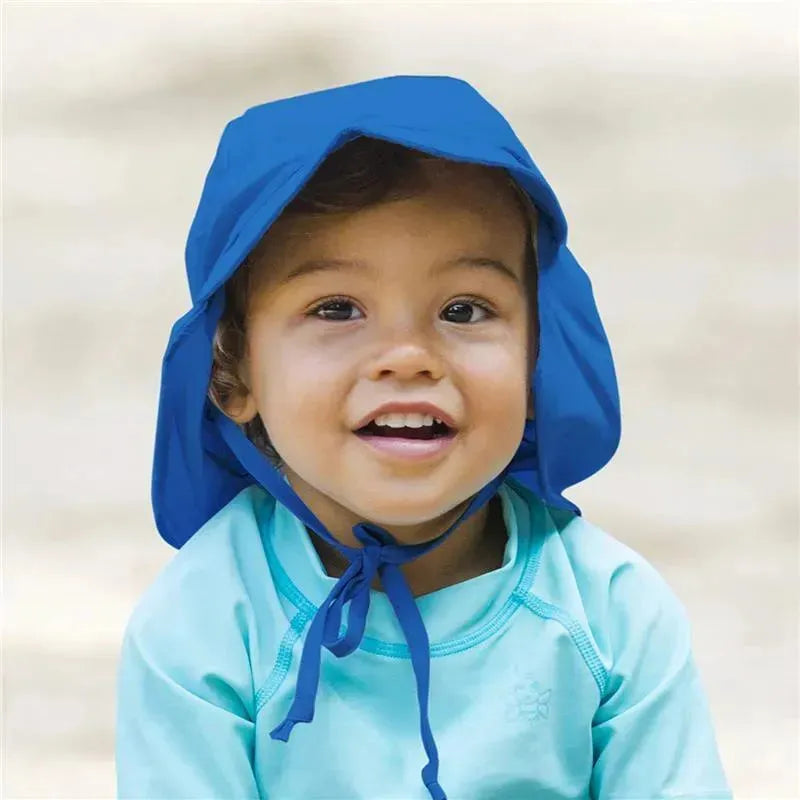 I Play Flap Sun Protection Hat - Royal Blue Image 2