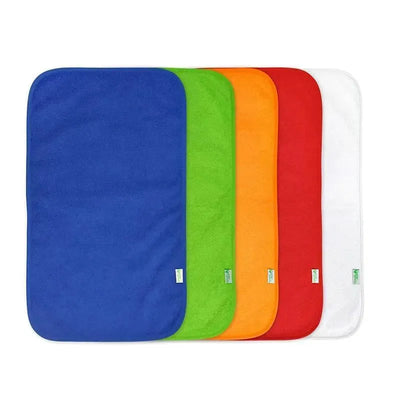 I-Play Green Sprouts 5-Pack Stay-Dry Burp Pads, Blue Image 1