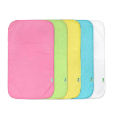 I-Play Green Sprouts 5-Pack Stay-Dry Burp Pads, Pink Image 1