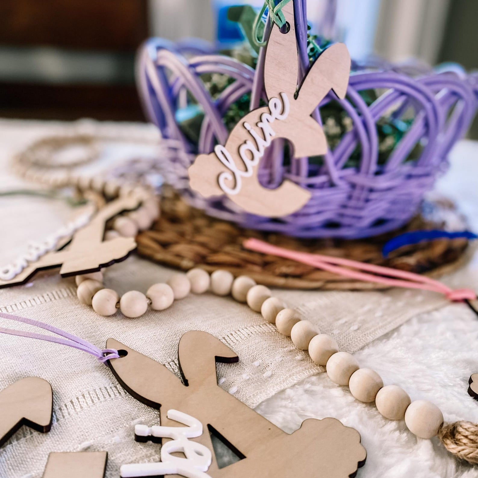 Simple Custom Easter Basket Tags
