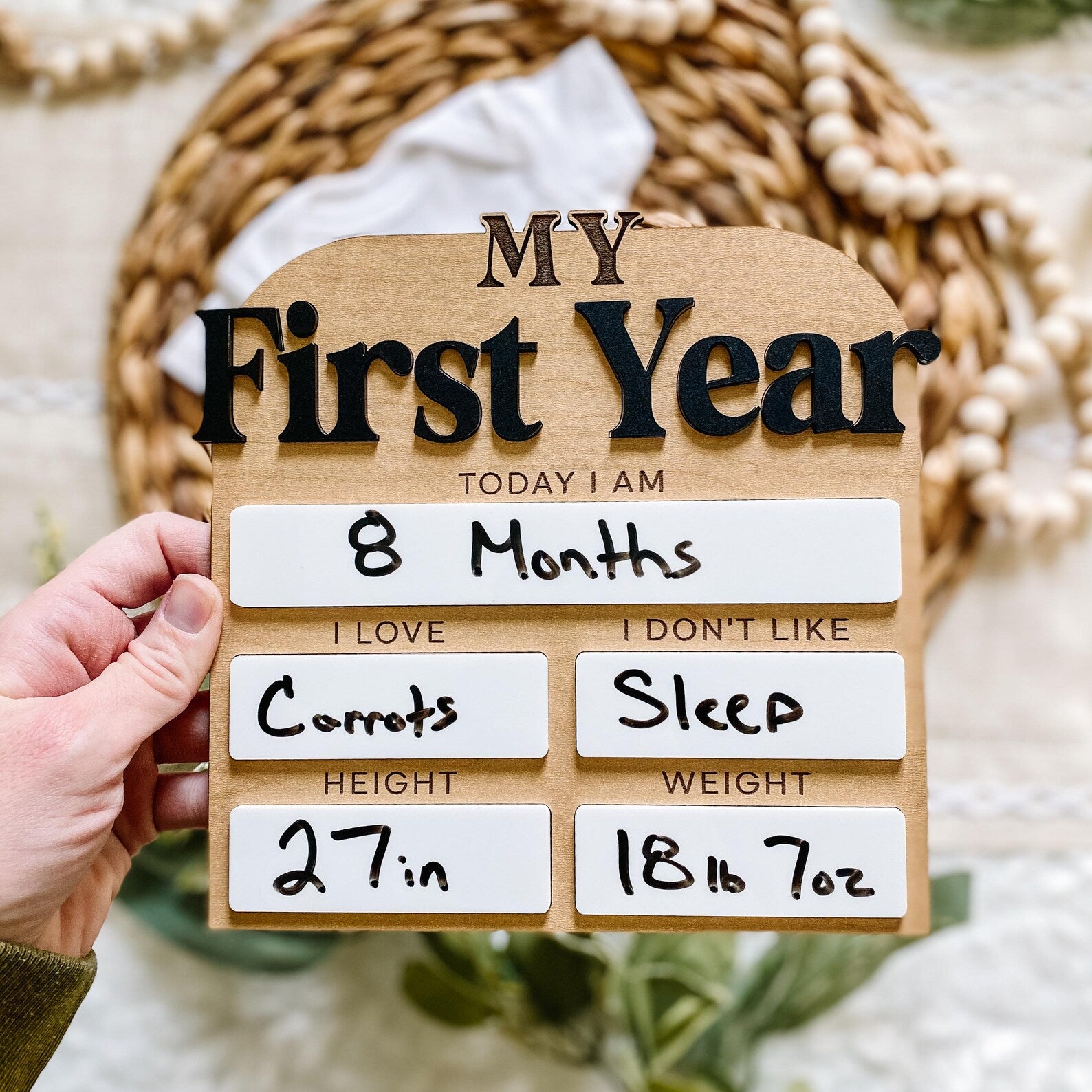 My First Year Monthly Milestone Sign