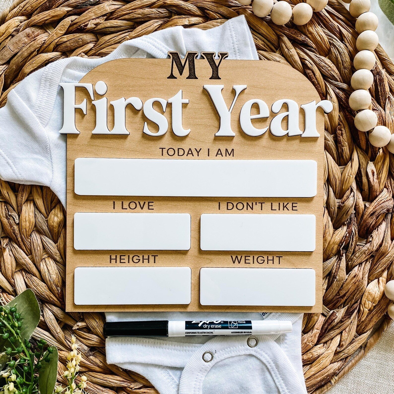 My First Year Monthly Milestone Sign