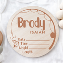 Custom Birth Announcement Stat Disc - Brody Fishing