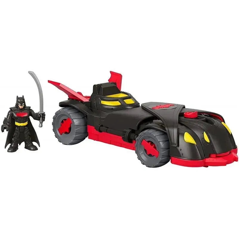 Imaginext DC Super Friends, Ninja Armor Batmobile, Black/Red Image 2