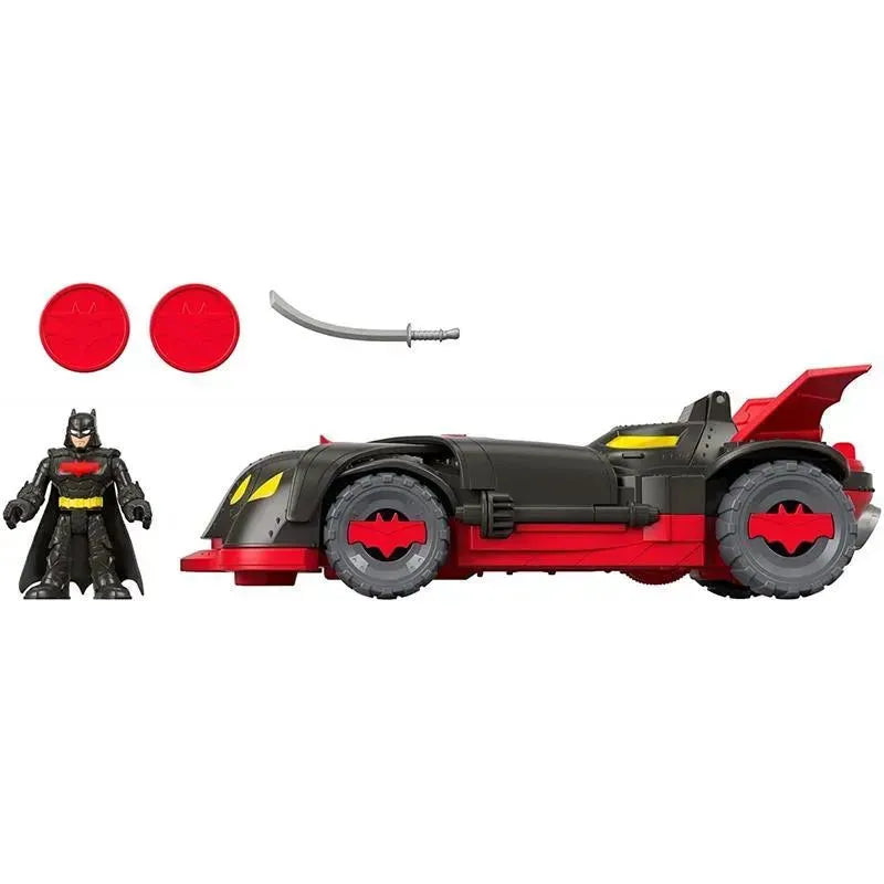 Imaginext DC Super Friends, Ninja Armor Batmobile, Black/Red Image 3