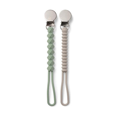 Infantino - All-In-One Pacigrip Silicone Holder 2Pk, Sage Green Image 1