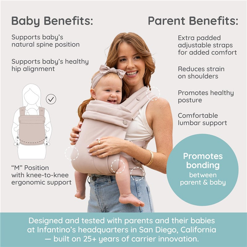 Infantino Honey Blossom Airy Baby Carrier - Moon Beam Image 6