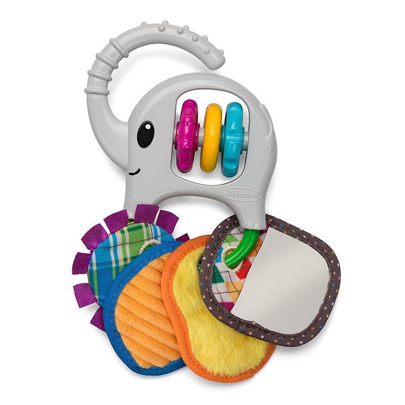 Infantino Linkable Trunk & Tags Toy - Elephant Image 1