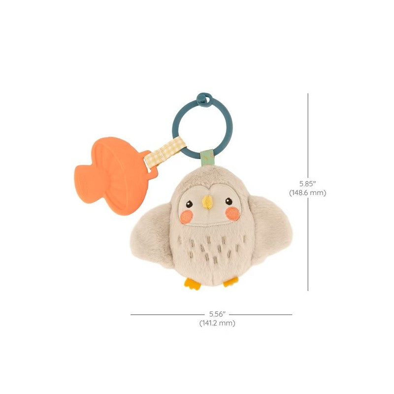 Infantino Mini Plushy Pal & Teether - Olive the Owl Image 6