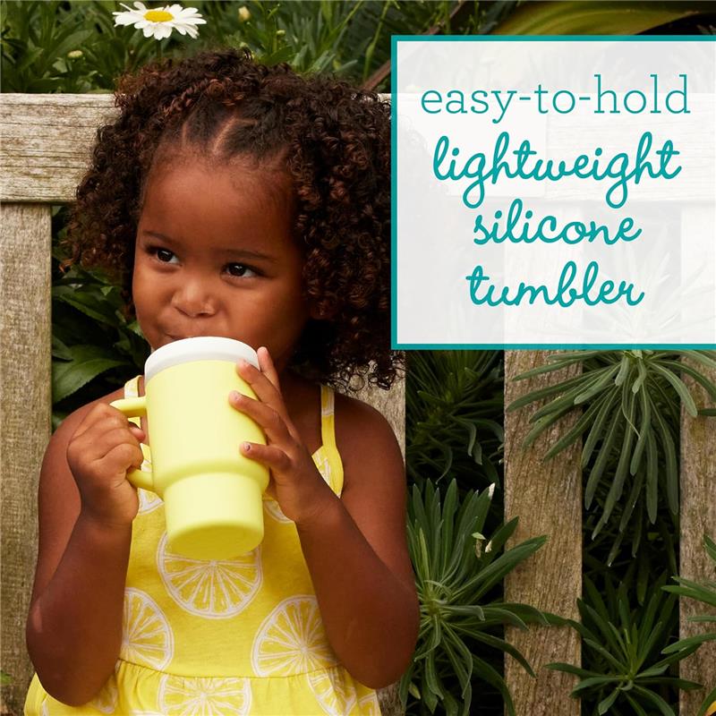Infantino - My 1St Tumbler - Soft Silicone 9 Oz, Citrus Image 5