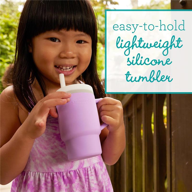 Infantino - My 1St Tumbler - Soft Silicone 9 Oz, Lilac Image 5