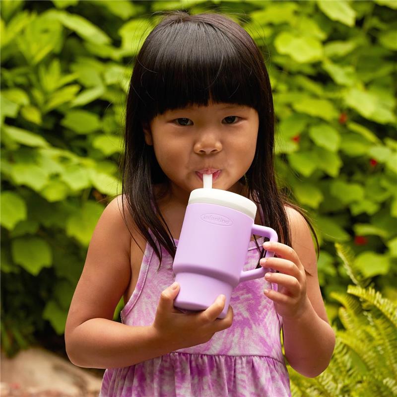 Infantino - My 1St Tumbler - Soft Silicone 9 Oz, Lilac Image 6