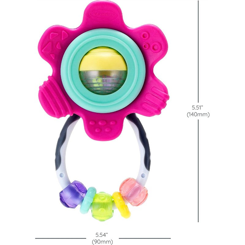 Infantino - Spin & Teethe Gummy Flower Rattle Image 5