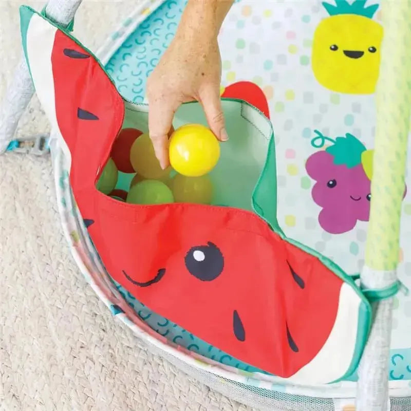 Infantino- Wee Wild Ones - 4-In-1 Jumbo Activity Gym & Ball Pit, Watermelon Image 3