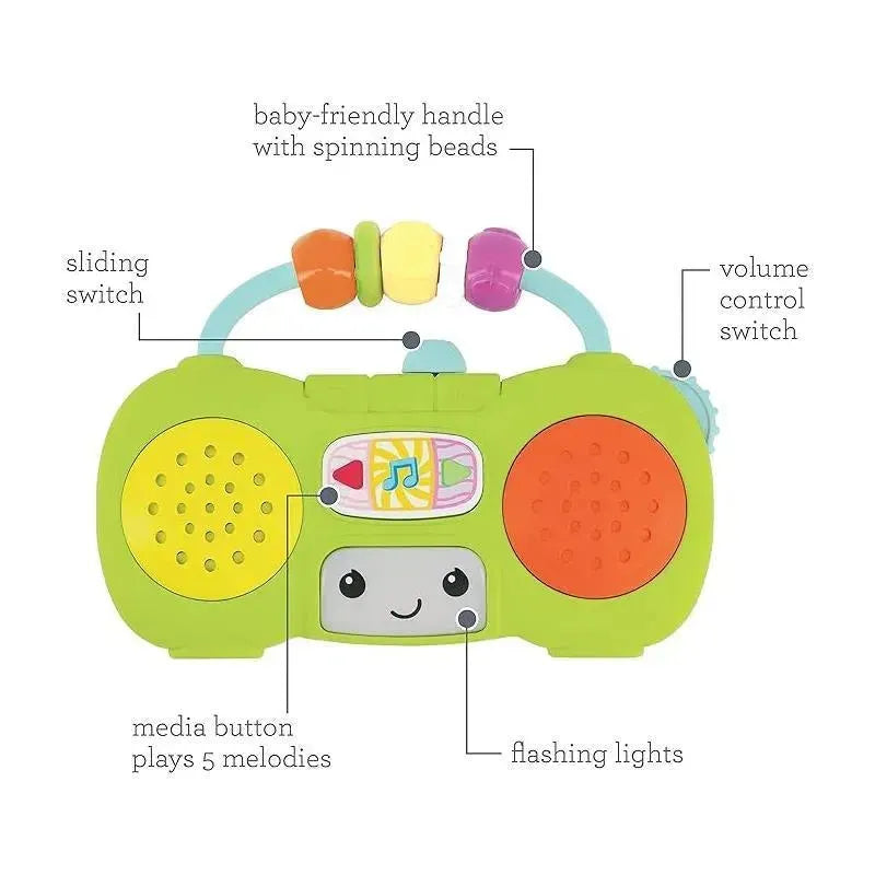 Infantino - Wee Wild Ones Music & Light Pretend Mini Boombox Image 2