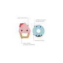 Infantino - Wee Wild Ones - Sweet Tooth Silicone Teethers, Ice Cream/Donut Image 2