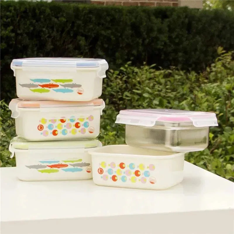 Innobaby - Keepin' Fresh Stainless Bento Snack or Lunch Box, 16 oz, Alligator Image 3