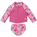 Iplay - 2Pc Rashguard Set With Reusable Swim Diaper, Pink Hawaiian Turtle.