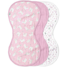 Iplay - 3 Pk Muslin Burp Cloths Made From Organic Cotton, Pink Bunny Image 1