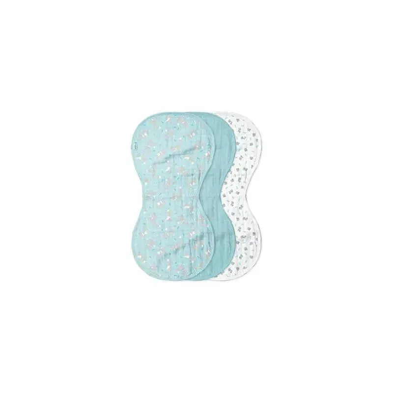 Iplay - 3Pk Muslin Burp Cloths Made From Organic Cotton, Aqua Fox Image 1