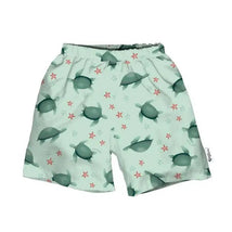 Iplay - Eco Swim Trunks With Built-In Swim Diaper, Light Sage Turtle Image 1
