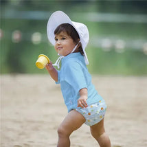 Iplay - Fun Pull-Up Reusable Absorbent Swimsuit Diaper, Light Aqua Sea Friends.