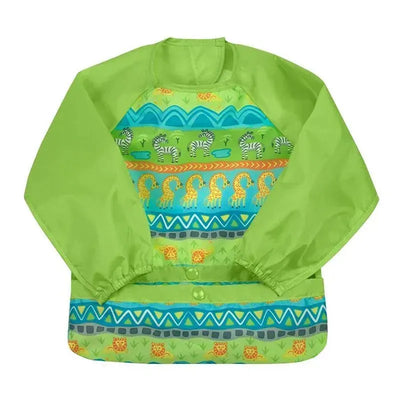Iplay - Snap & Go Long Sleeve Bib, Green Safari Image 1