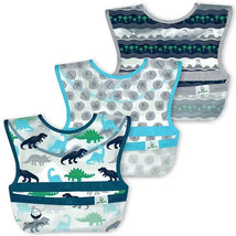 Iplay - Snap & Go Wipe-Off Bibs (3Pk), Blue Dinosaurs, 9-18 Months Image 1