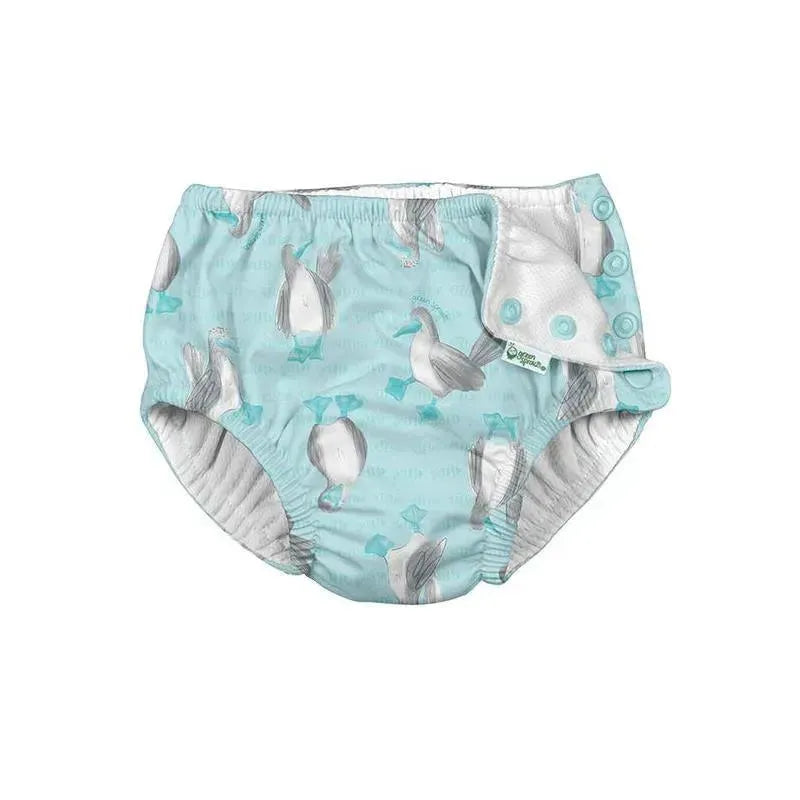 Iplay - Snap Reusable Absorbent Swim Diaper, Footed Boobies Image 1