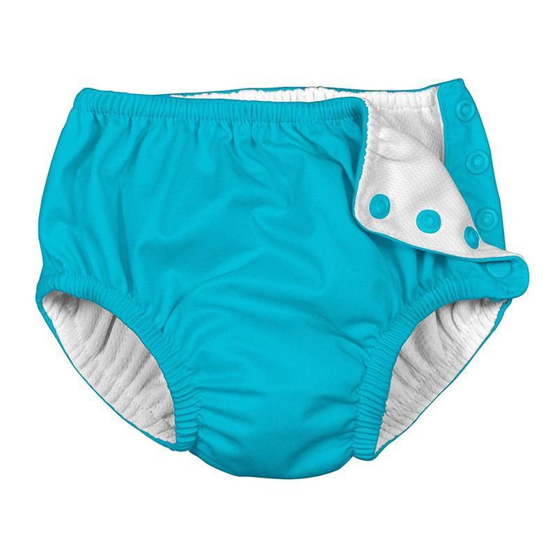 Iplay Snap Reusable Absorbent Swimsuit Diaper - Aqua Image 1