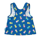 Iplay - Two-Piece Bow Tankini With Snap Swim Diaper, Blue Pineapple Stripe Image 2