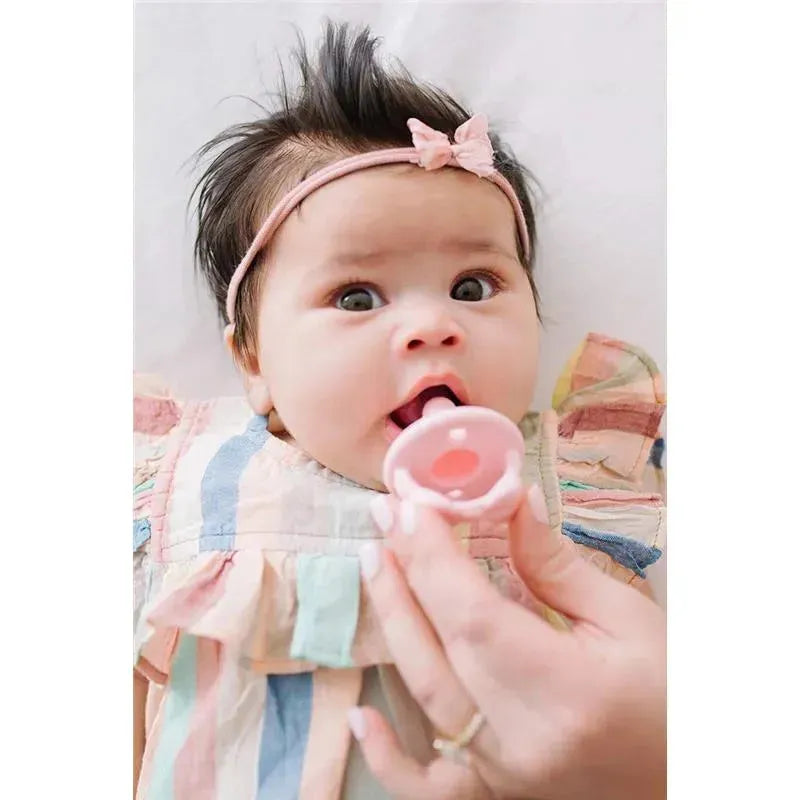 Itzy Ritzy - 2-Pack Silicone Pacifiers - Bow (Light Pink/Dark Pink) Image 4