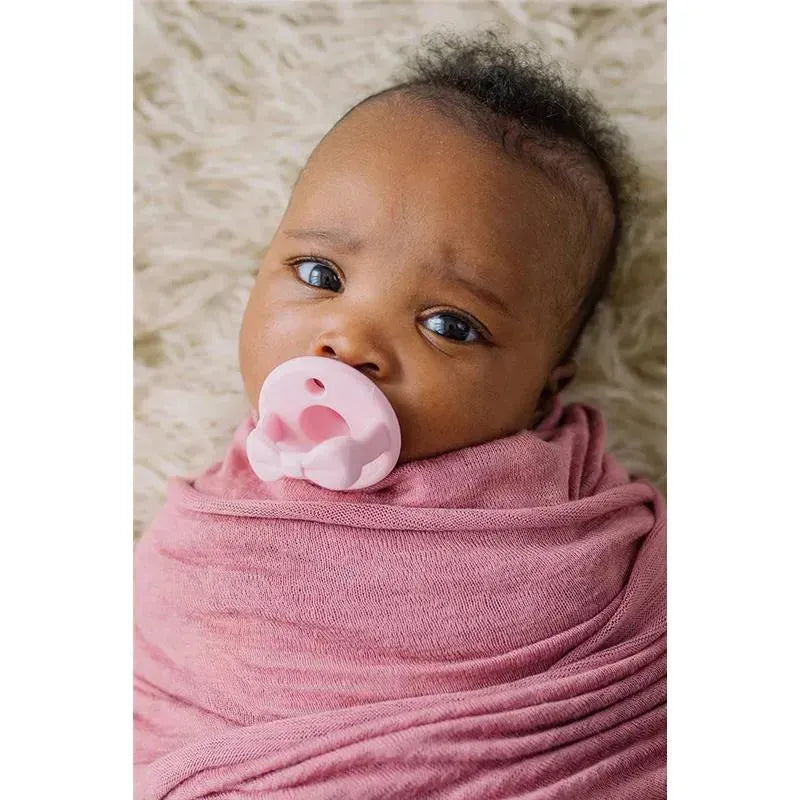 Itzy Ritzy - 2-Pack Silicone Pacifiers - Bow (Light Pink/Dark Pink) Image 5