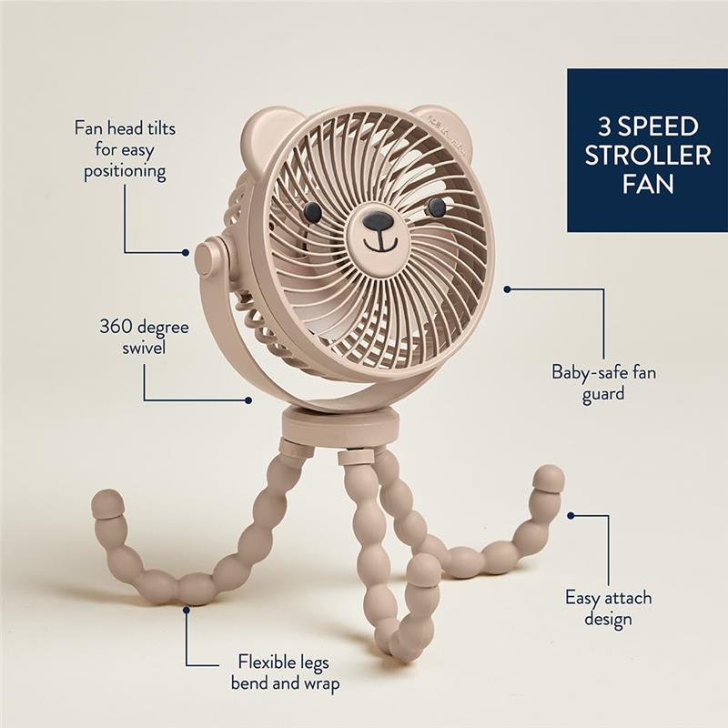 Itzy Ritzy - 3 Speed Stroller Fan Bear Image 5