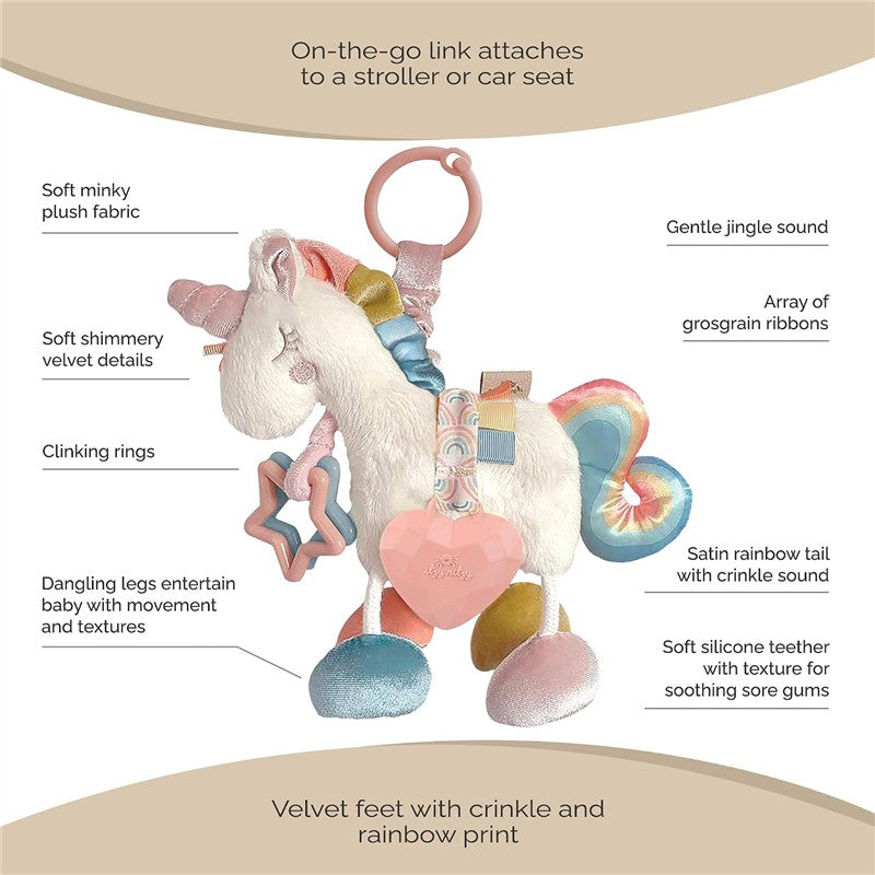 Itzy Ritzy Link & Love™ Activity Plush with Teether - Unicorn Image 6
