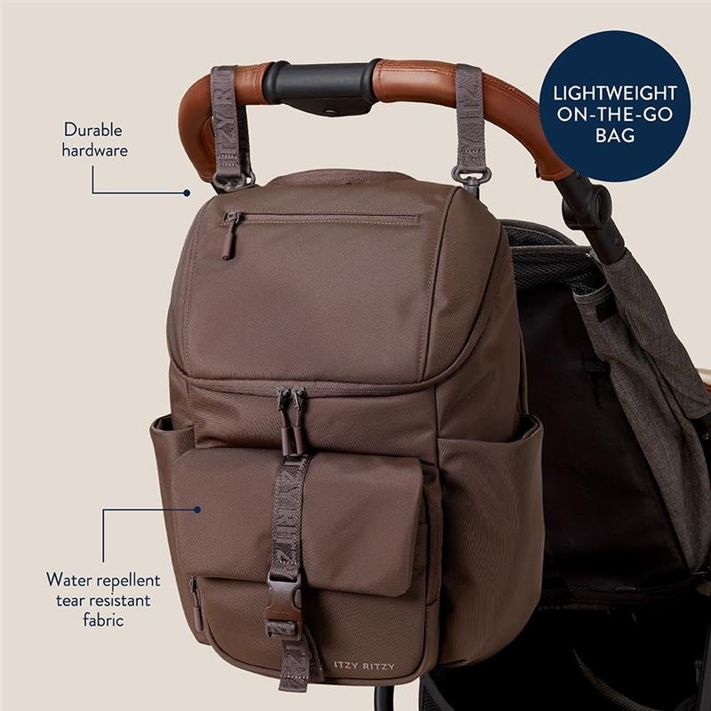 Itzy Ritzy - Belong Bucket Backpack™ Modern Unisex Backpack, Mocha Image 5