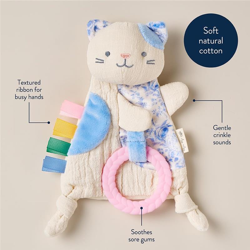 Itzy Ritzy - Bitzy Crinkle Sensory Toy Kitty with Crinkle Sound for Babies & Toddlers, Kitty Image 3
