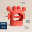 Itzy Ritzy Grip™ Silicone Mitt Teether - Crab Image 3