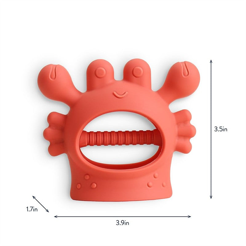 Itzy Ritzy Grip™ Silicone Mitt Teether - Crab Image 6