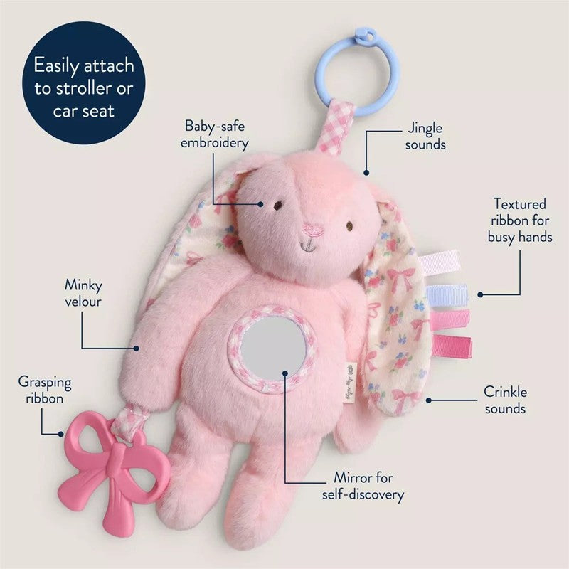 Itzy Ritzy Bitzy Traveler Sensory Developmental Toy - Bunny Image 3
