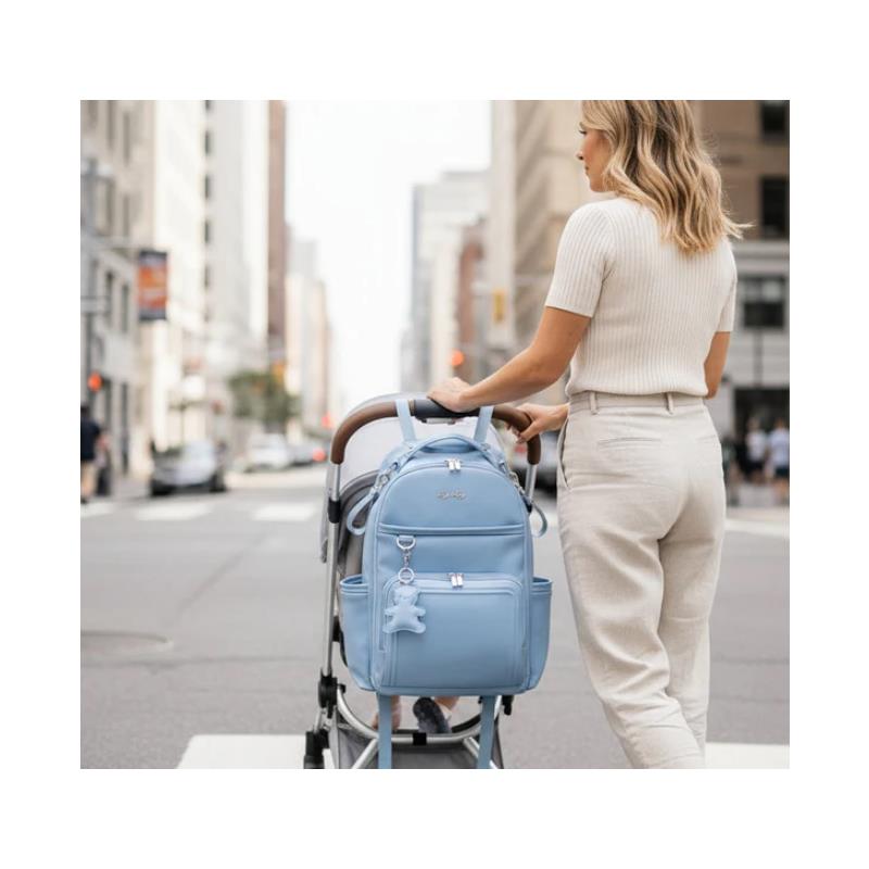 Itzy Ritzy - Boss Plus™ Large Diaper Bag Backpack - Teddy Blue Image 12