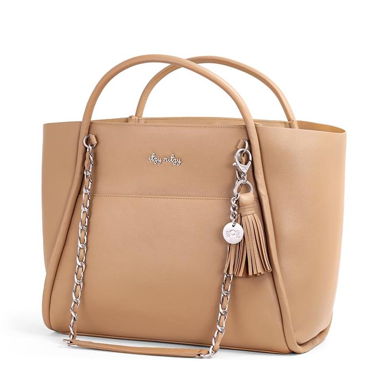 Itzy Ritzy - Boss Tote™ Diaper Bag With Changing Pad Chai Latte Image 2