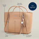 Itzy Ritzy - Boss Tote™ Diaper Bag With Changing Pad Chai Latte Image 5